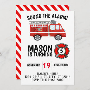 Vuurvrachtwagen Birthday Kaart