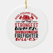 Vuurvrouw God vond de sterkste vrouwen Keramisch Ornament (Achterkant)