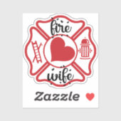 VUURVROUW MET MALTEES KRUIS [17] STICKER (Vel)