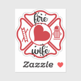 VUURVROUW MET MALTEES KRUIS [17] STICKER