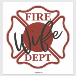 VUURVROUW MET MALTEES KRUIS [1] STICKER