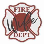 VUURVROUW MET MALTEES KRUIS [1] STICKER (Voorkant)