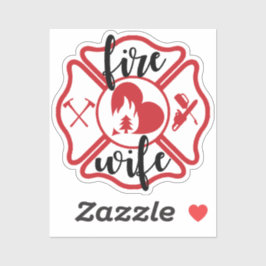 Vuurvrouw met Maltese [wildland] FW23 Sticker