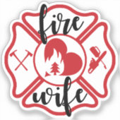 Vuurvrouw met Maltese [wildland] FW23 Sticker (Voorkant)