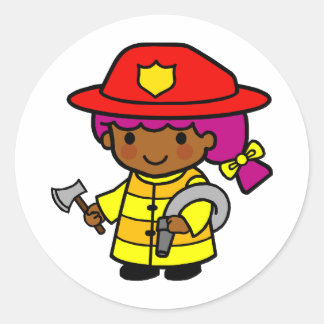 Vuurvrouw Ronde Sticker