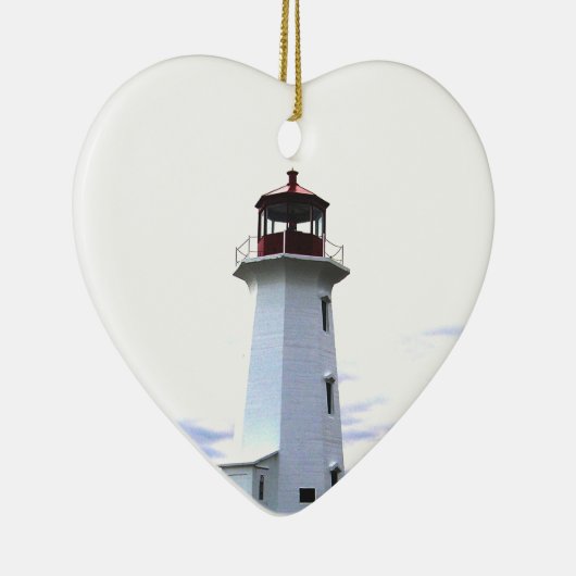 Vuurvuurtoren - Peggy's Cove Nova Scotia Keramisch Ornament (Rechts)
