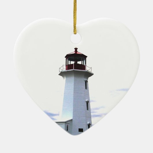 Vuurvuurtoren - Peggy's Cove Nova Scotia Keramisch Ornament (Achterkant)