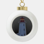 Vuurvuurtoren - Peggy's Cove Nova Scotia Keramische Bal Ornament (Voorkant)