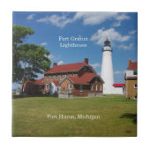 Vuurvuurtoren van de Fort Gratiot Tegeltje (Voorkant)