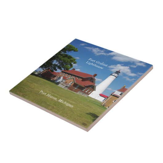 Vuurvuurtoren van de Fort Gratiot Tegeltje (Zijkant)