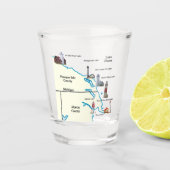 Vuurvuurtoren van het noordoosten van Michigan Shot Glas (Voorkant)