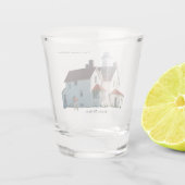 vuurvuurtoren van punt Iroquois Shot Glas (Achterkant)