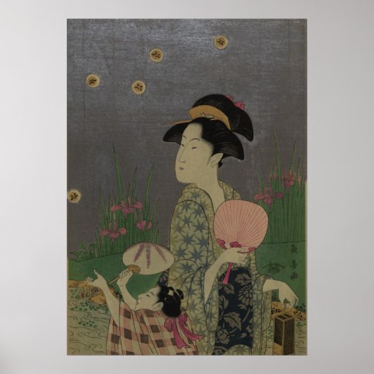 Vuurvuurvliegen, 1793 (gekleurd houtkapsel) poster (Voorkant)