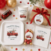 Vuurwagen Verjaardag Vuurweerwagen Feestje Ronde Button 5,7 Cm