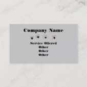 vuurwapen van de geheime klasse visitekaartje (Achterkant)