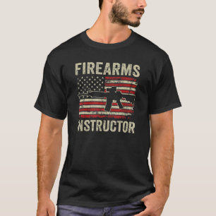 Vuurwapeninstructeur AR15 Geweer  Vlag VS T-shirt