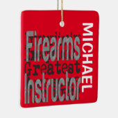 Vuurwapeninstructeur Extraordinaire CUSTOM Keramisch Ornament (Rechts)