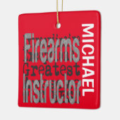 Vuurwapeninstructeur Extraordinaire CUSTOM Keramisch Ornament (Links)