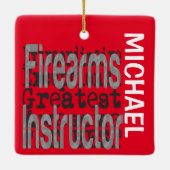 Vuurwapeninstructeur Extraordinaire CUSTOM Keramisch Ornament (Achterkant)