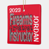 Vuurwapeninstructeur Extraordinaire CUSTOM Keramisch Ornament (Links)