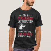 Vuurwapeninstructeur Pistool Afzuigerveiligheidtre T-shirt (Voorkant)