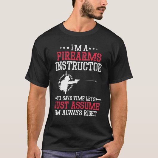 Vuurwapeninstructeur Pistool Afzuigerveiligheidtre T-shirt (Voorkant)
