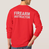 Vuurwapeninstructeur Shirt met lange beschermhoes  (Achterkant)