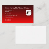 Vuurwapens en zelfverdedigingsklassen visitekaartje (Voorkant / Achterkant)