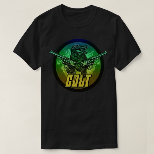 Vuurwapens Groen Schild T-shirt (Design voorkant)