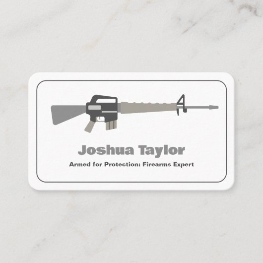 Vuurwapens Pistool Store Custom QR Visitekaartje (Voorkant)