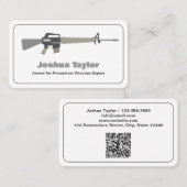 Vuurwapens Pistool Store Custom QR Visitekaartje (Voorkant / Achterkant)