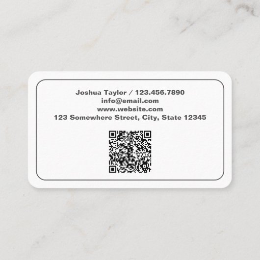 Vuurwapens Pistool Store Custom QR Visitekaartje (Achterkant)