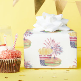 Vuurwapenstaffelkant van 4 juli cadeaupapier