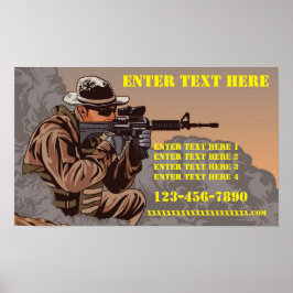 Vuurwapentraining aanpassen poster