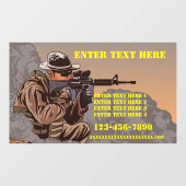 Vuurwapentraining aanpassen raamsticker (Vel)