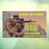 Vuurwapentraining aanpassen raamsticker (Vel 3)