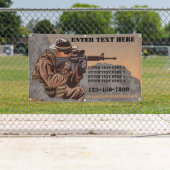 Vuurwapentraining aanpassen spandoek (Insitu)