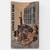 Vuurwapentraining aanpassen spandoek (Verticaal)