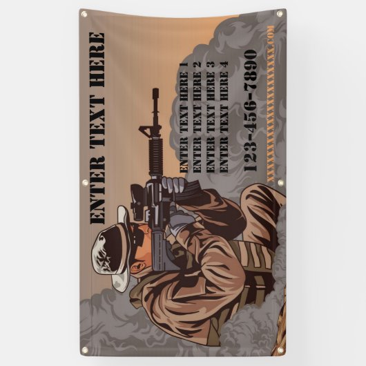 Vuurwapentraining aanpassen spandoek (Verticaal)