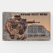 Vuurwapentraining aanpassen spandoek (Horizontaal)