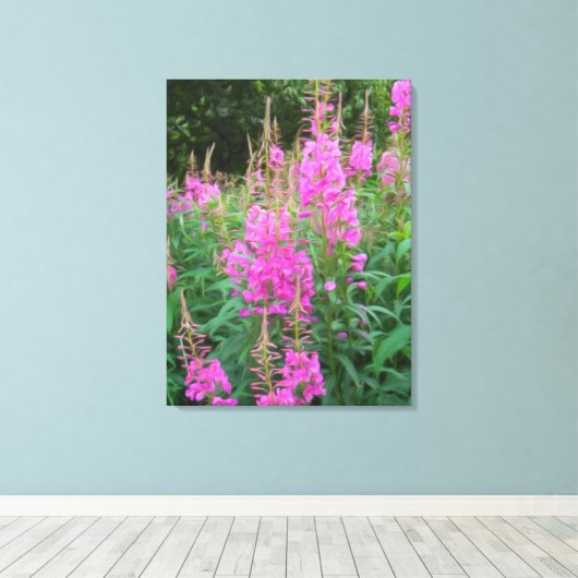 Vuurweed Canvas Afdruk (Insitu (Houten vloer))