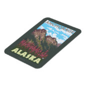 Vuurweed en bergen - Anchorage, Alaska Magneet (Linkerzijde)