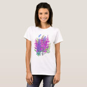 Vuurweed en lupine t-shirt (Voorkant volledig)