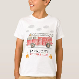 Vuurweeroproep Alle Brandweerlieden Jongens Verjaa T-shirt