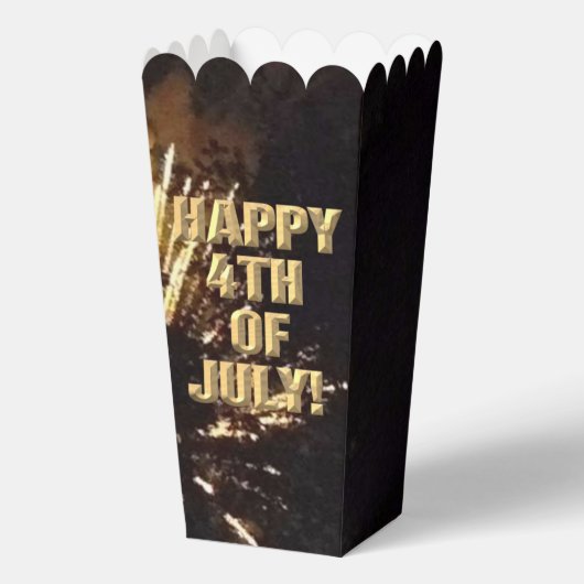 Vuurwerk 10 4 juli popcorn dozen bedankdoosjes (Voorkant)