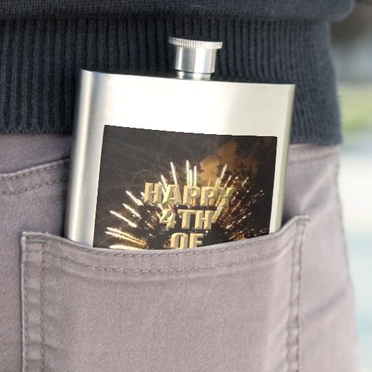 Vuurwerk 10 4th van Juli roestvrij staalkolf Flacon (Voorbeeld)
