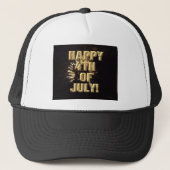 Vuurwerk 10 4th van juli trucker hoed trucker pet (Voorkant)