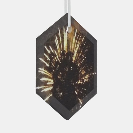 Vuurwerk 10 glas zeshoek ornament (Voorkant Rechts)