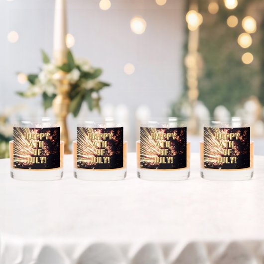 Vuurwerk 11 4 juli rotsen glazen set van 4 (Insitu (Huwelijk))