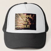 Vuurwerk 11 4th van juli trucker hoed trucker pet (Voorkant)
